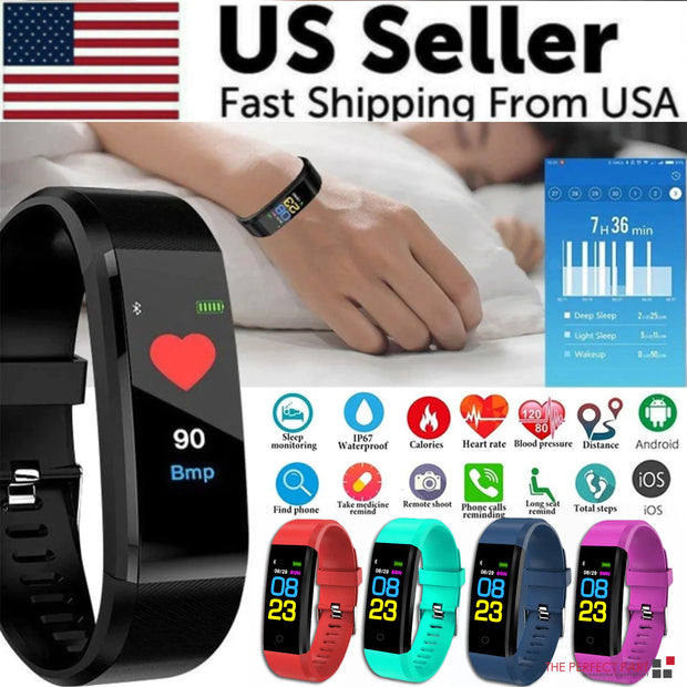 Fitness Smart Watch Activity Tracker Heart Rate For Women Men Oxygen BP Monito