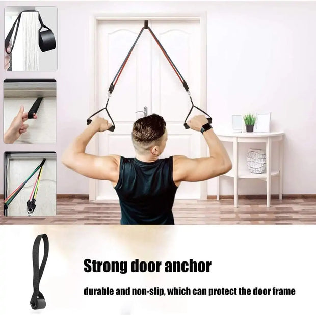 Resistance Band Set: Home Gym Fitness Training